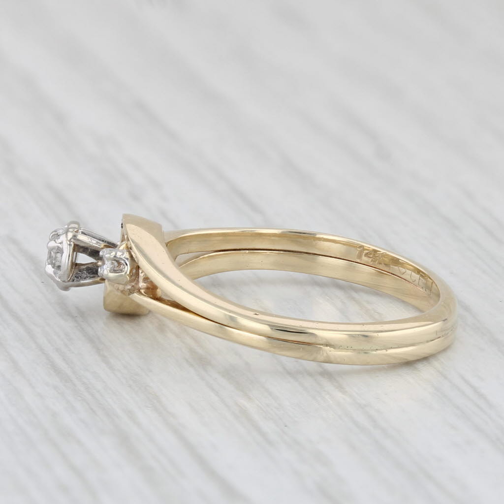 Light Gray Diamond Engagement Ring 14k Yellow Gold Size 5.75