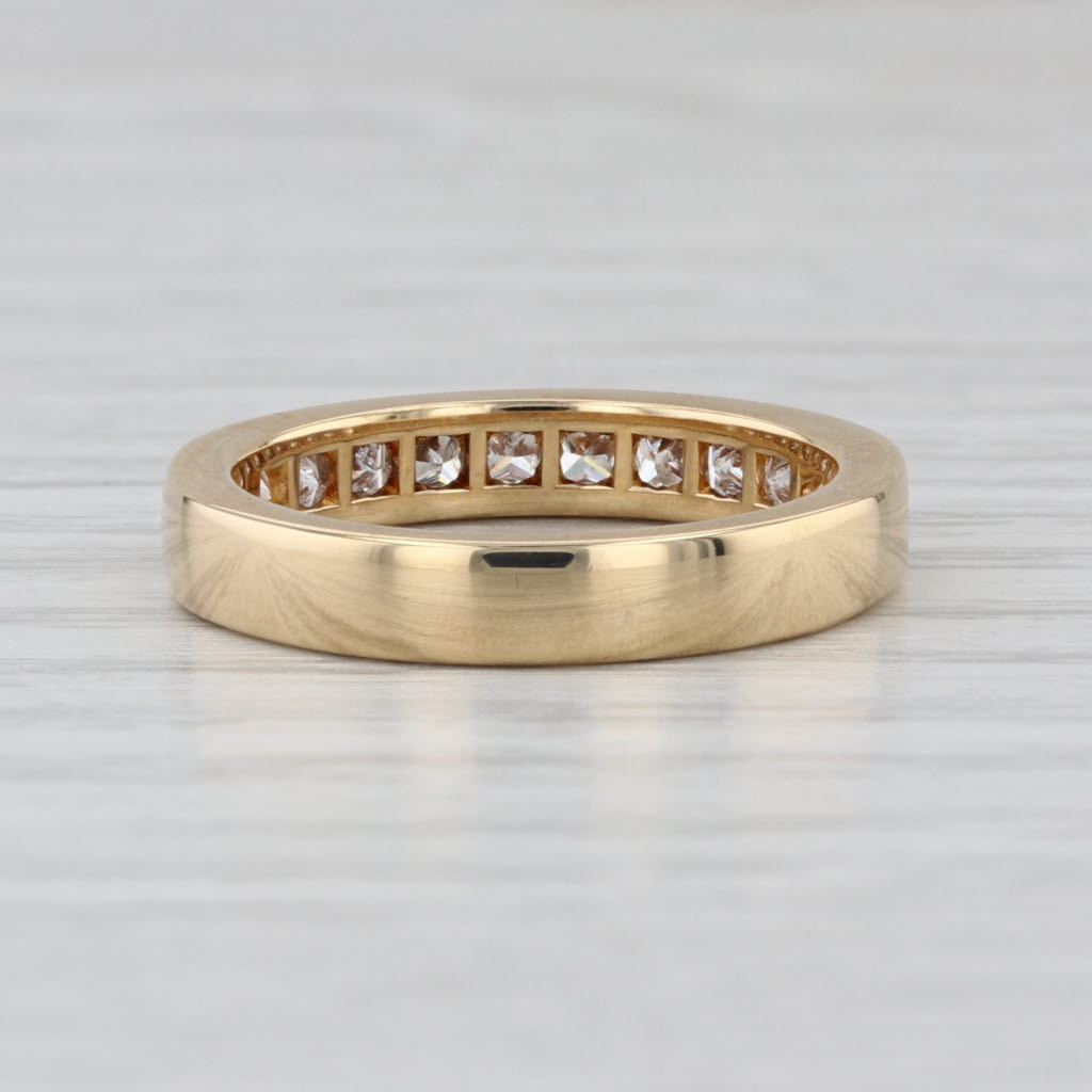 1.09ctw Diamond Channel Set Wedding Band 18k Yellow Gold Sz 6.75 Stackable Ring