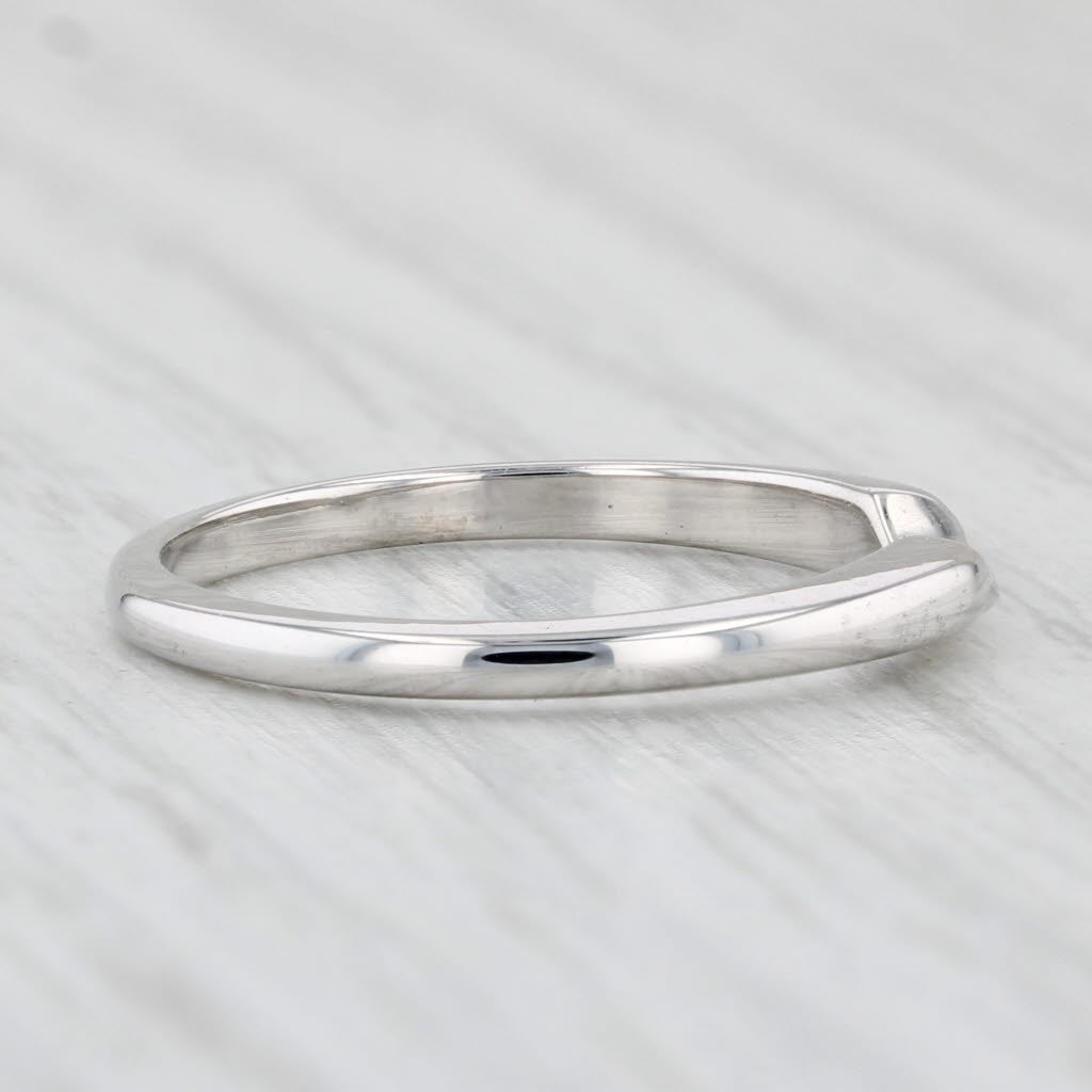 Light Gray Wedding Band Guard 14k White Gold Size 5.75 Stackable Ring