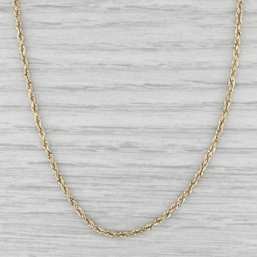 21.75" 2mm Rope Chain Necklace 10k Yellow Gold
