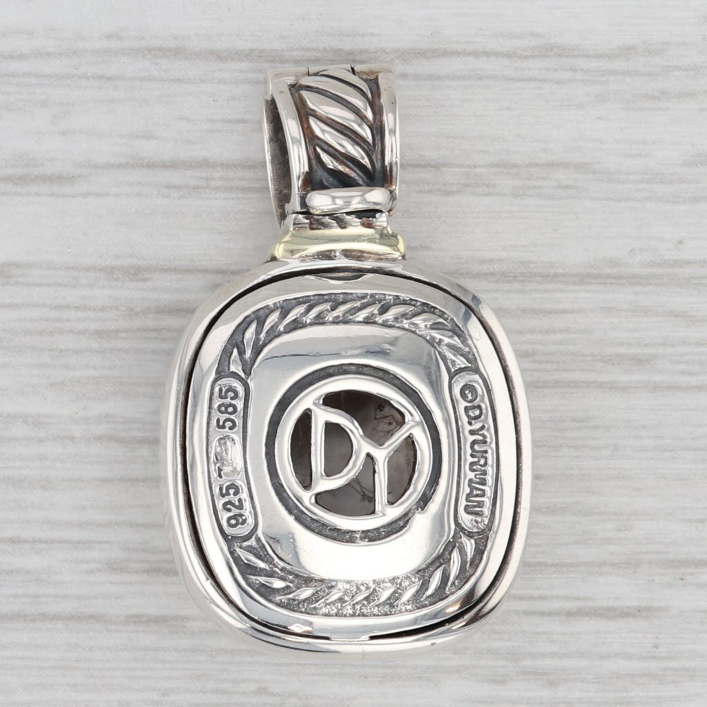 Yurman Albion Mabe Pearl Cabochon Enhancer Pendant Sterling Silver 14k Gold