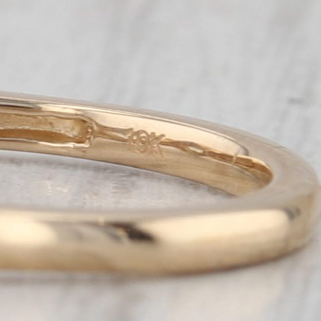New 0.38ctw Topaz Diamond Ring 10k Gold Stackable Wedding Band Size 7