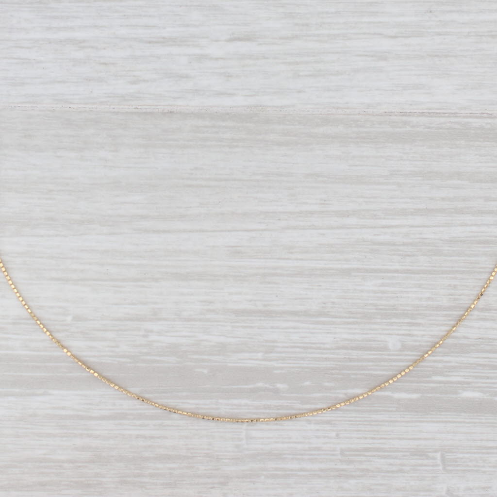 Light Gray Bead Chain Collar Necklace 18k Yellow Gold 16"-18" Adjustable