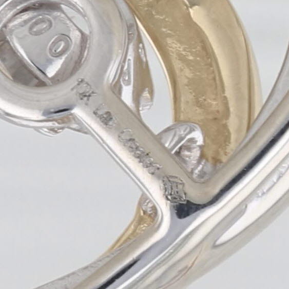 0.48ctw Lab Created Diamond Interlocking Hearts Pendant 10k Yellow White Gold