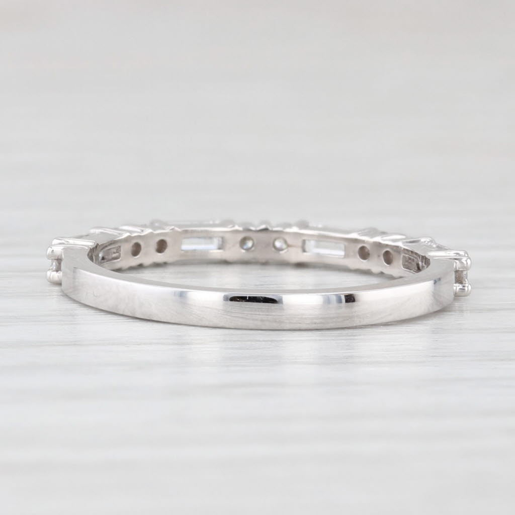 Light Gray New 0.50ctw Lab Grown Diamond Ring Wedding Anniversary Band 14k White Gold S 6.5