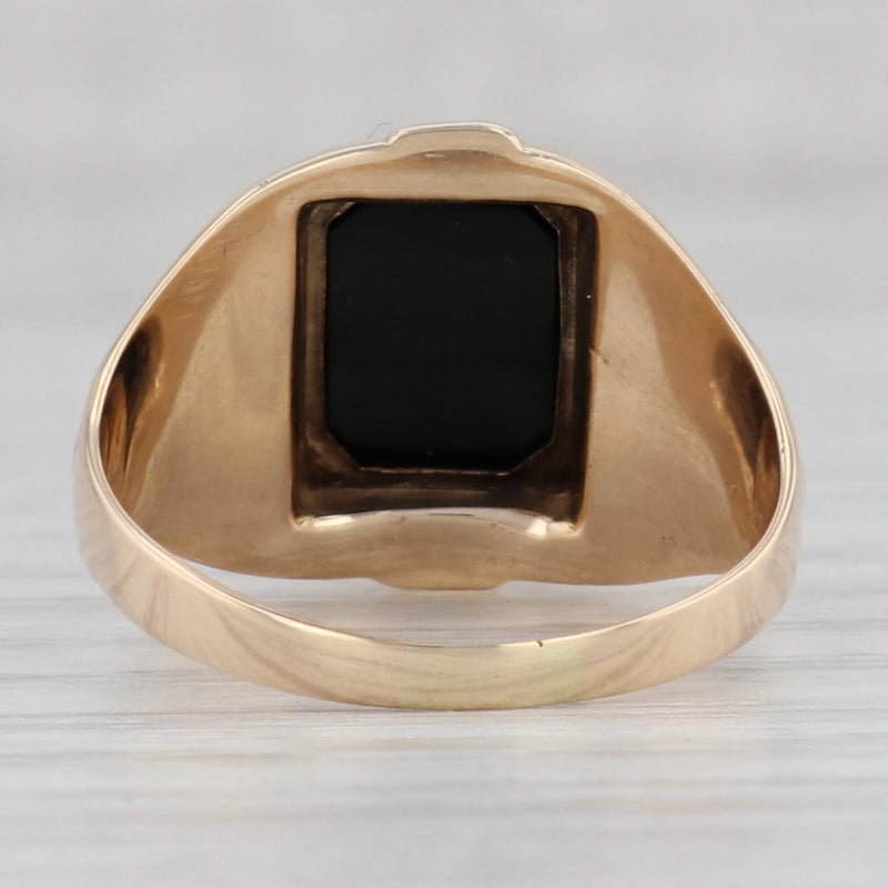 Mid-Century Dason 10k Yellow Gold Masonic Onyx Signet Ring –  ZestfulVintage, Ltd.