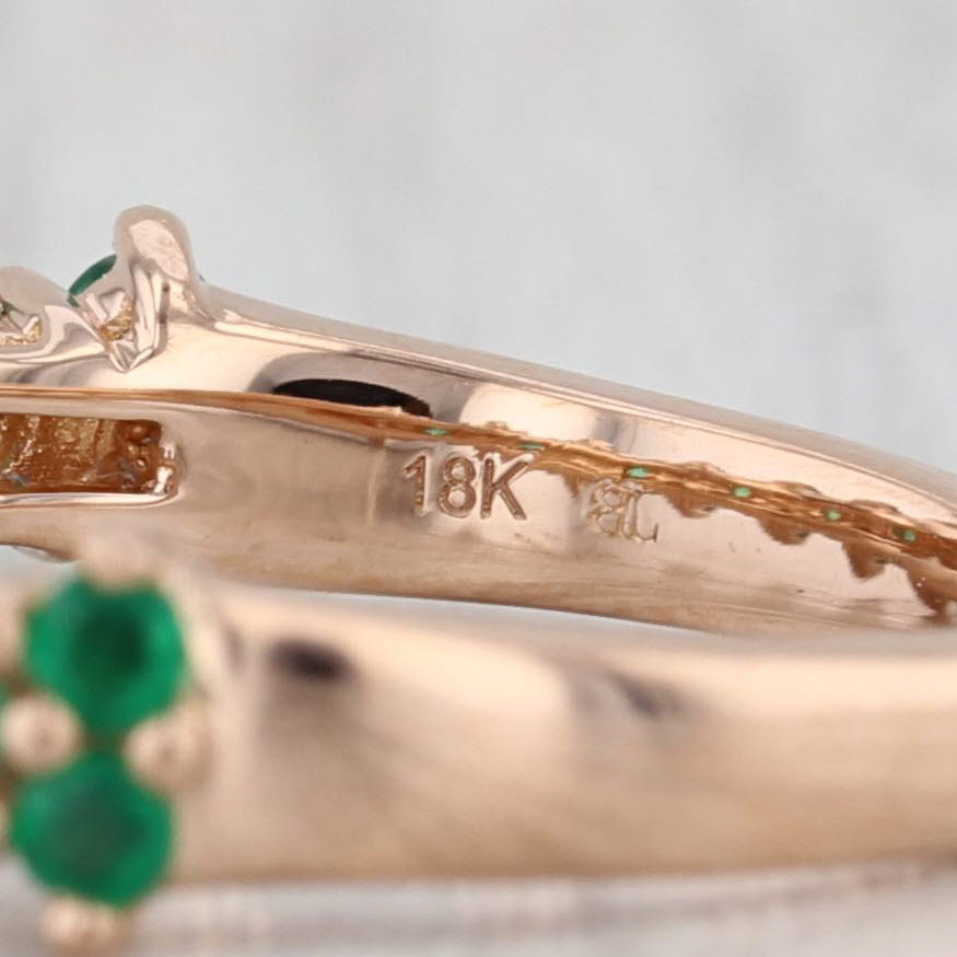 1ctw Emerald Stackable Ring 18k Rose Gold Size 6.5 Stacking Band