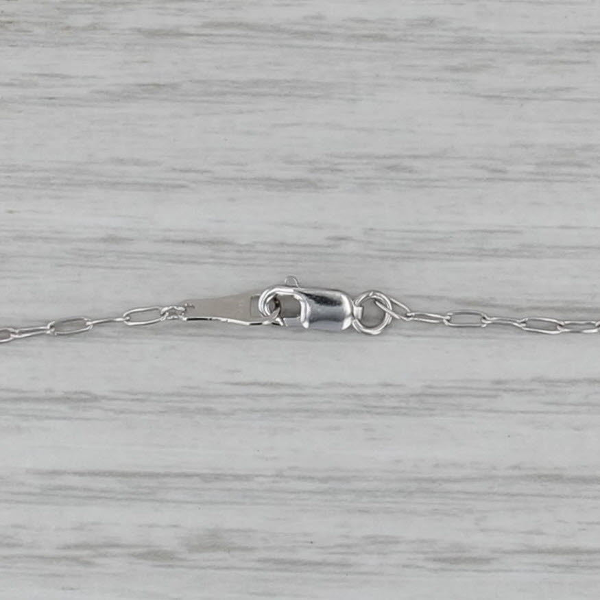 Cable Chain Necklace 14k White Gold 20.25" 1.4mm