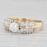0.93ctw Round Diamond Engagement Ring 14k Yellow Gold Size 8