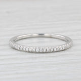0.12ctw Diamond Wedding Band 14k White Gold Stackable Ring Size 8.25