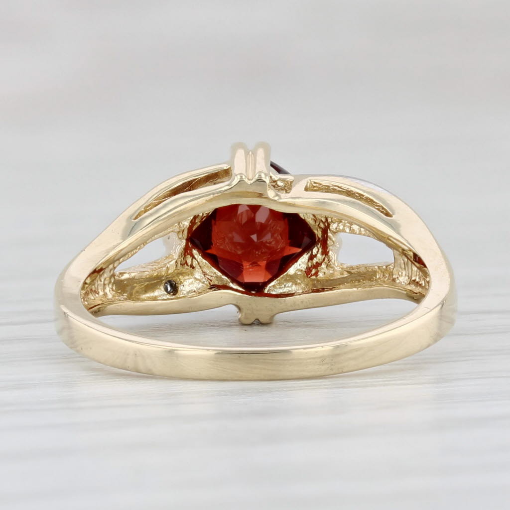 10K Yellow Gold Marquise Lab-Created Ruby and White Topaz Anniversary  Cocktail Ring - A&V Pawn