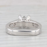 A Jaffe 2.47ctw Princess Diamond Engagement Ring 18k White Gold Cathedral EGL