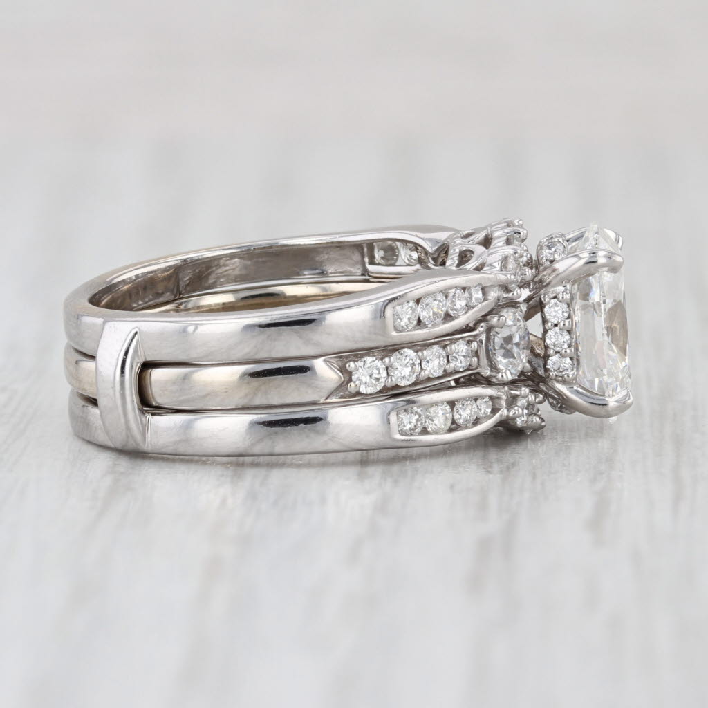 2.74ctw IGI Lab Created Diamond Engagement Ring Wedding Band Jacket 14k Gold