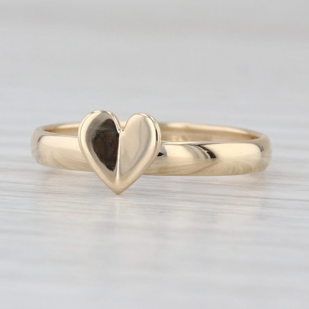 Heart Ring 14k Yellow Gold Size 7-7.25 Stackable
