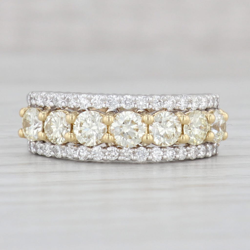 Light Gray New Allison Kaufman 1.64ctw Diamond Ring 14k Gold Sz 6.75 Stackable Anniversary