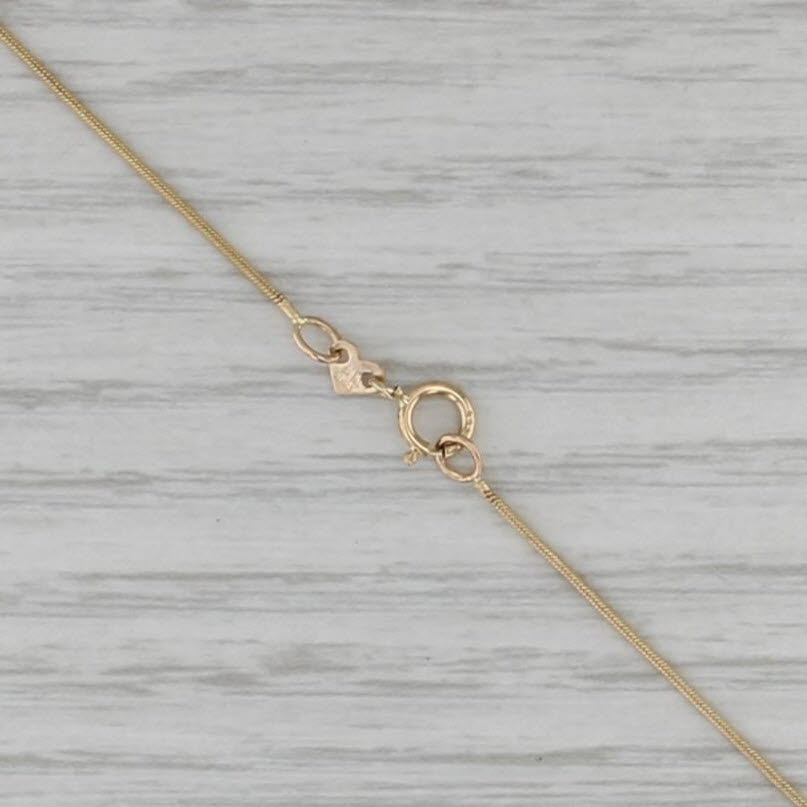 0.50ctw Diamond Flower Cluster Pendant Necklace 14k Yellow Gold 16" Snake Chain