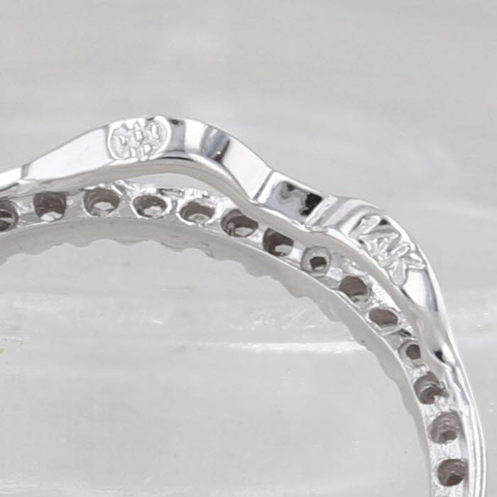 Diamond Eternity Circle Pendant 14k White Gold Floating Drop
