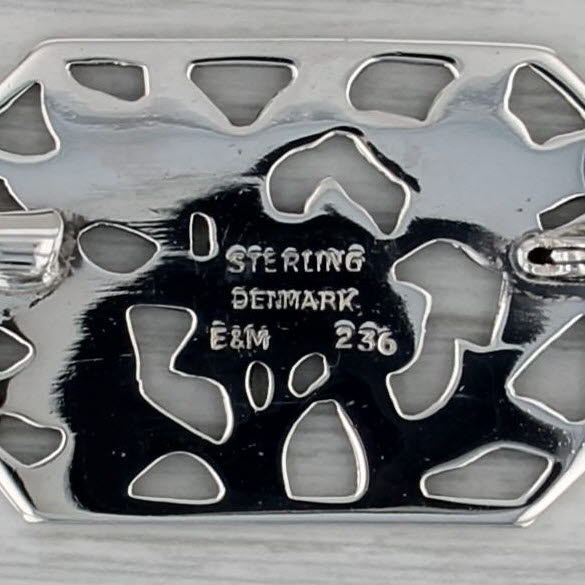 Vintage Flower Brooch Sterling Silver Denmark Floral Pin Eiler & Marloe