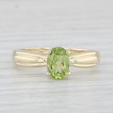 0.80ct Oval Peridot Solitaire Ring 10k Yellow Gold Size 7.25