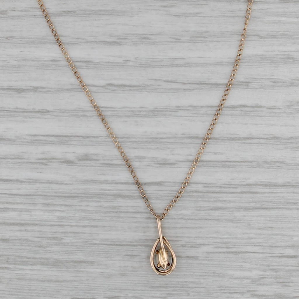 Opal Teardrop Pendant Necklace 14k Yellow Gold 24" Curb Chain Navette Cabochon