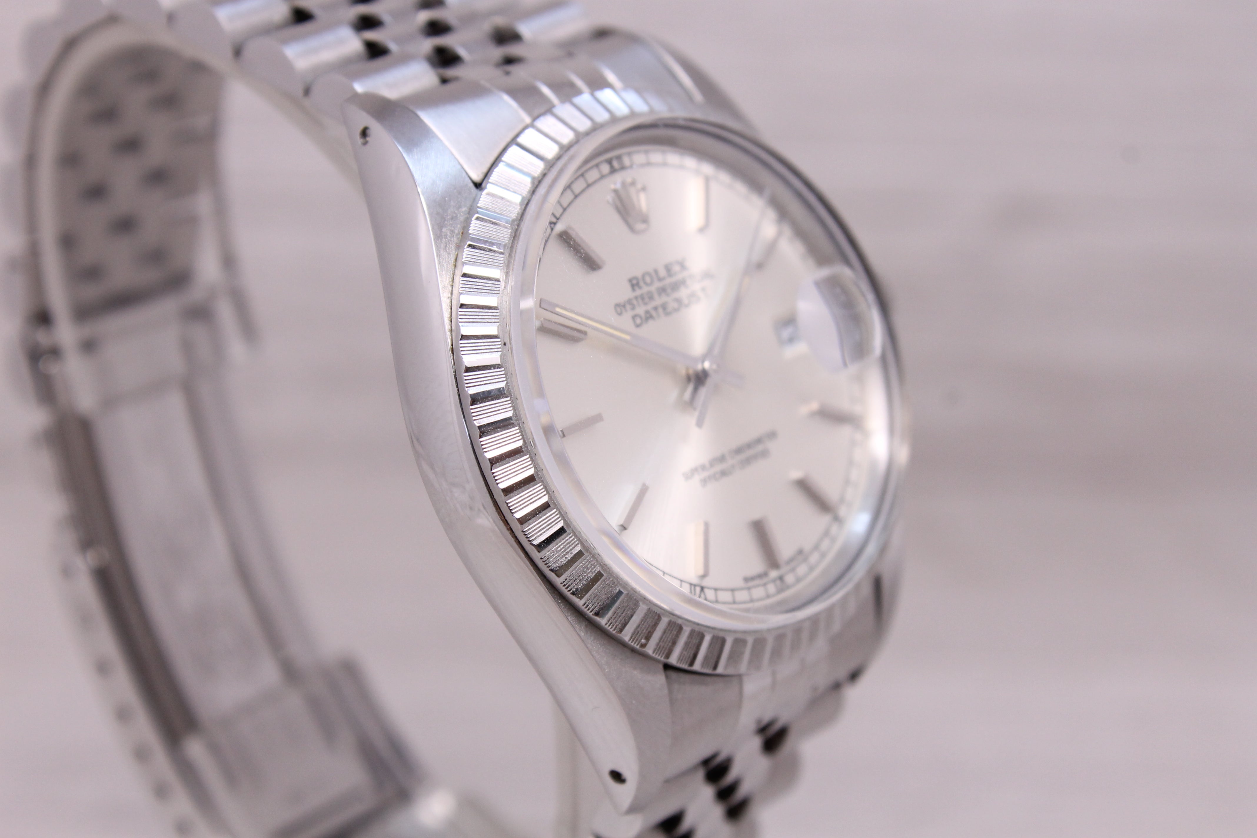 Vintage 1986 Rolex Datejust 16030 Mens 36mm Automatic Steel Watch Box Papers