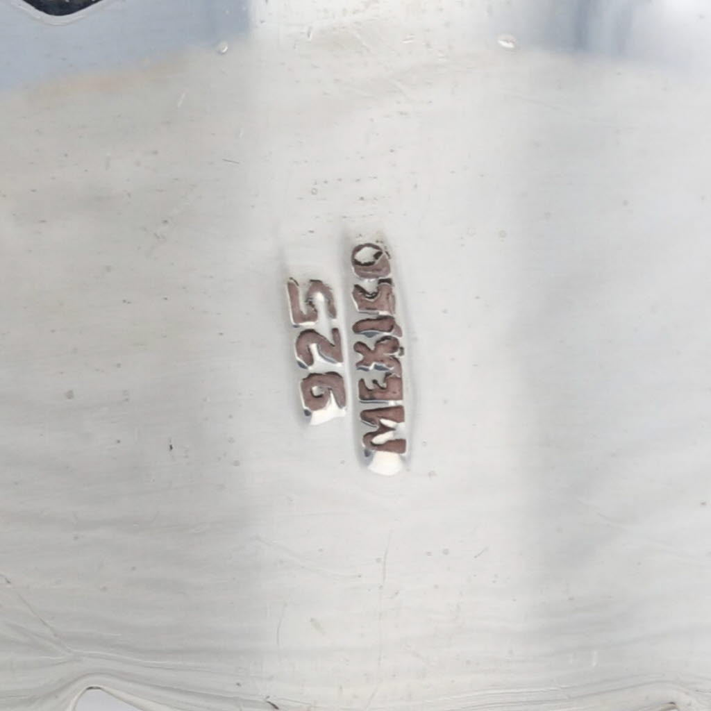 Vintage Panel Link Statement Bangle Bracelet Sterling Silver 7.5" 29.4mm Mexico