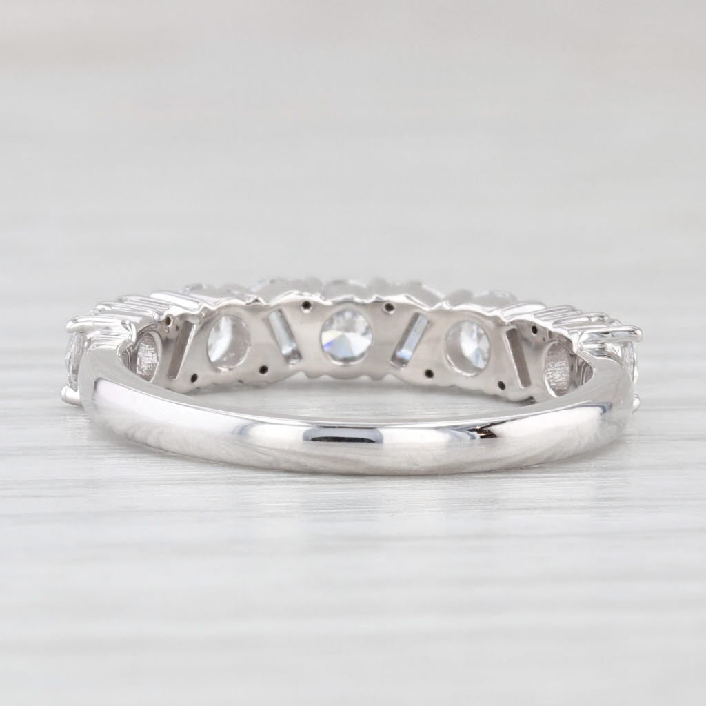 Light Gray New 1.11ctw Lab Grown Diamond Ring Wedding Anniversary Band 14k White Gold S 6.5
