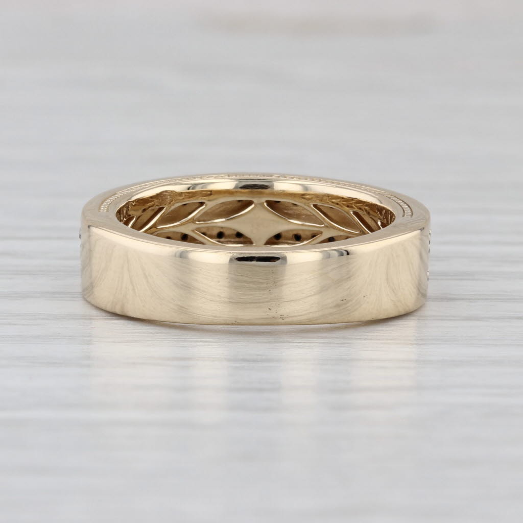 Neil Lane 0.24ctw Black Diamond Anniversary Wedding Band 14k Yellow Gold Size 8