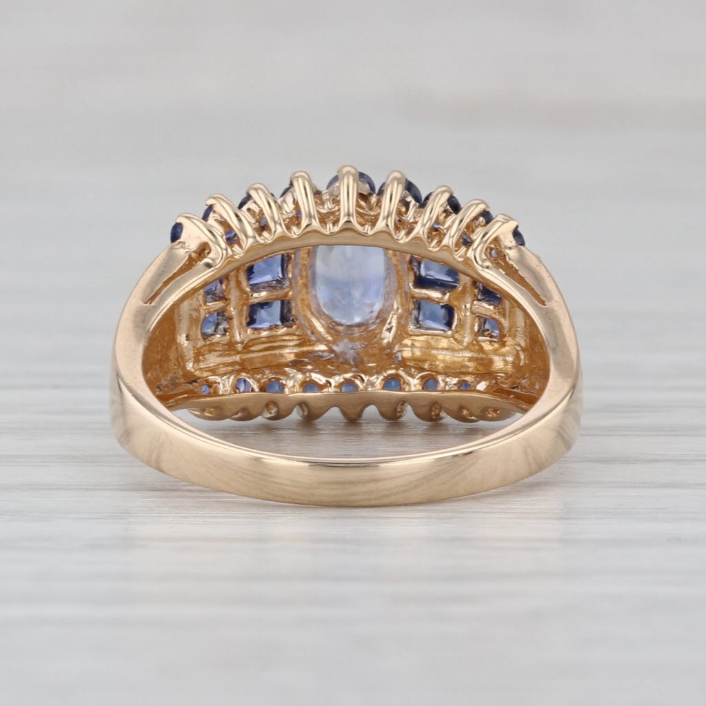 1.84ctw Blue Sapphire Ring 14k Yellow Gold Size 6