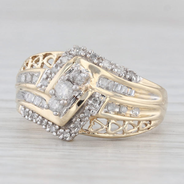 0.25ctw Diamond 3-Stone Ring 10k Yellow Gold Size 8.25 Engagement