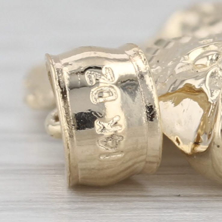 Detailed Fish Pendant 14k Yellow Gold Nautical Gift Fisherman