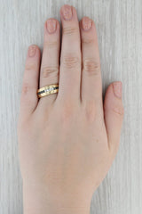 0.48ctw Black White Diamond Ring 10k Yellow Gold Size 10 Men's Wedding Band