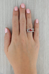 Rosy Brown Aaron Basha Diamond Flower Ladybug Ring 18k White Gold Size 9.5 Floral