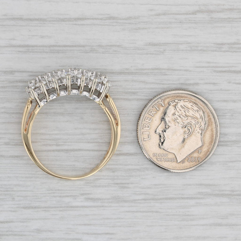 Gray 0.96ctw Diamond Ring 14k Yellow Gold Size 7.25 Wedding Anniversary Band