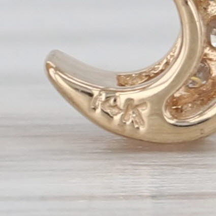 0.20ctw Diamond Open Hearts Pendant Necklace 14k Gold Cable Chain Jane Seymour