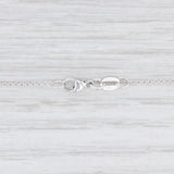 Light Gray New Round Cable Chain Necklace 14k White Gold 16-18" 1mm Adjustable
