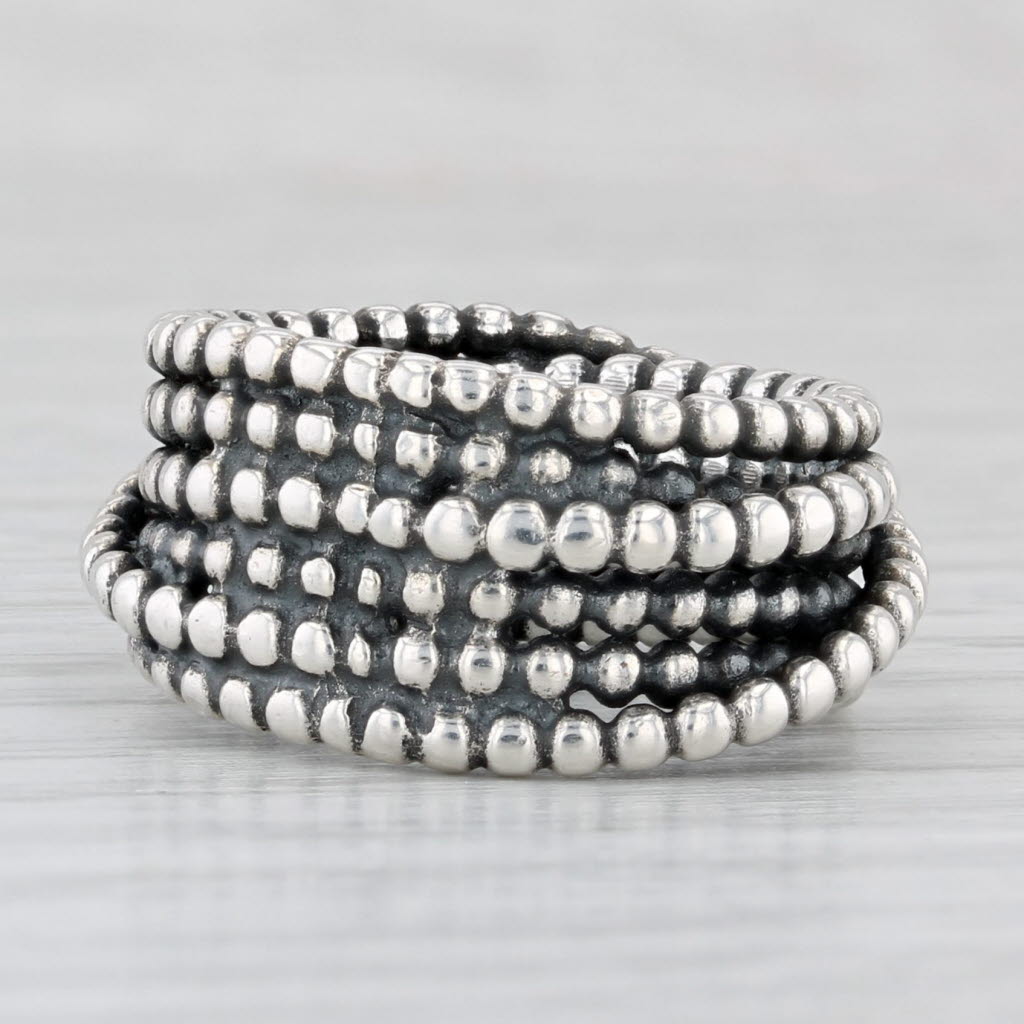 Light Gray Pandora Diamond Entangled Beauty Ring 190242D Sterling Silver 14k Gold Size 5