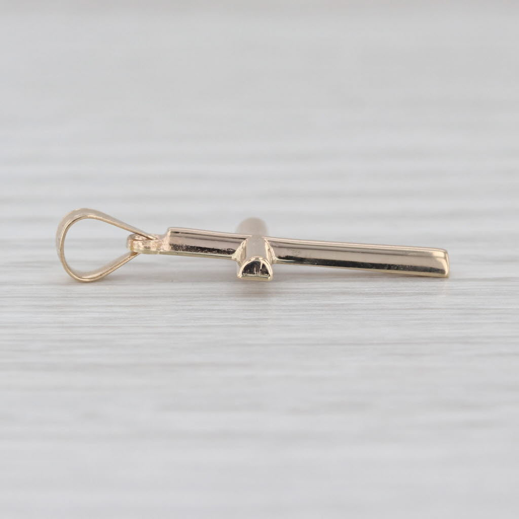 New Small Cross Pendant 14k Yellow Gold Religious Jewelry