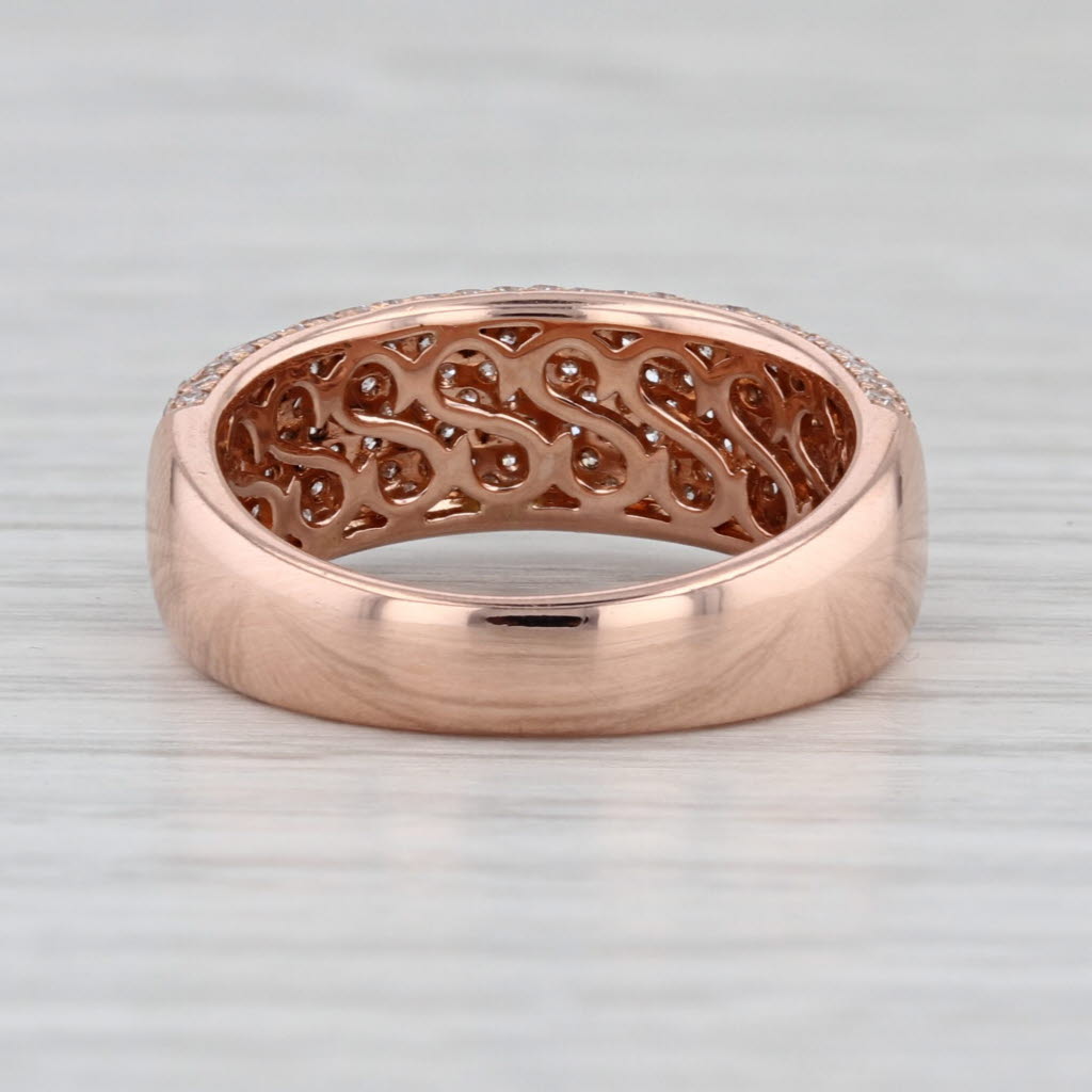 Effy 1ctw Pave Diamond Ring 14k Rose Gold Size 7.25 Anniversary Band