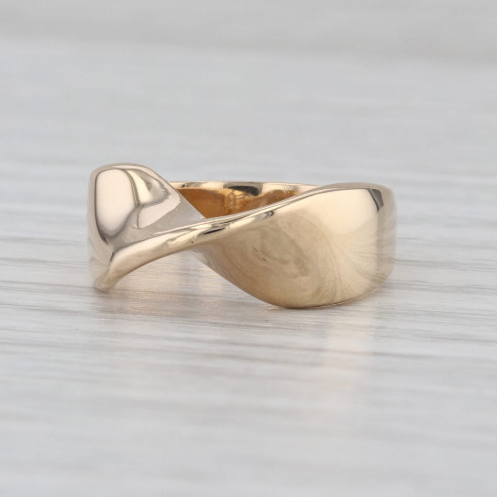 Twist Statement Band 14k Yellow Gold Size 5.5 Ring Stackable