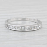 0.70ctw Diamond Channel Set Wedding Band 10k White Gold Size 9.5 Stackable
