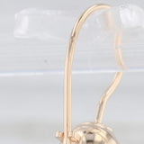 Beveled Teardrop Dangle Earrings 14k Yellow Gold Hook Posts