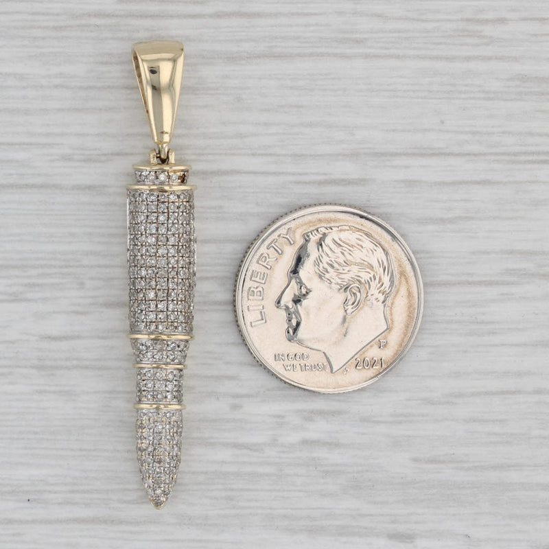 White gold bullet on sale pendant