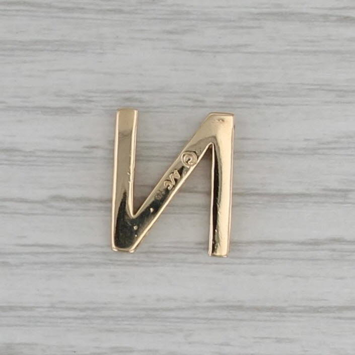 0.30ctw Diamond Letter Initial N Pendant 14k Yellow Gold Floating Drop