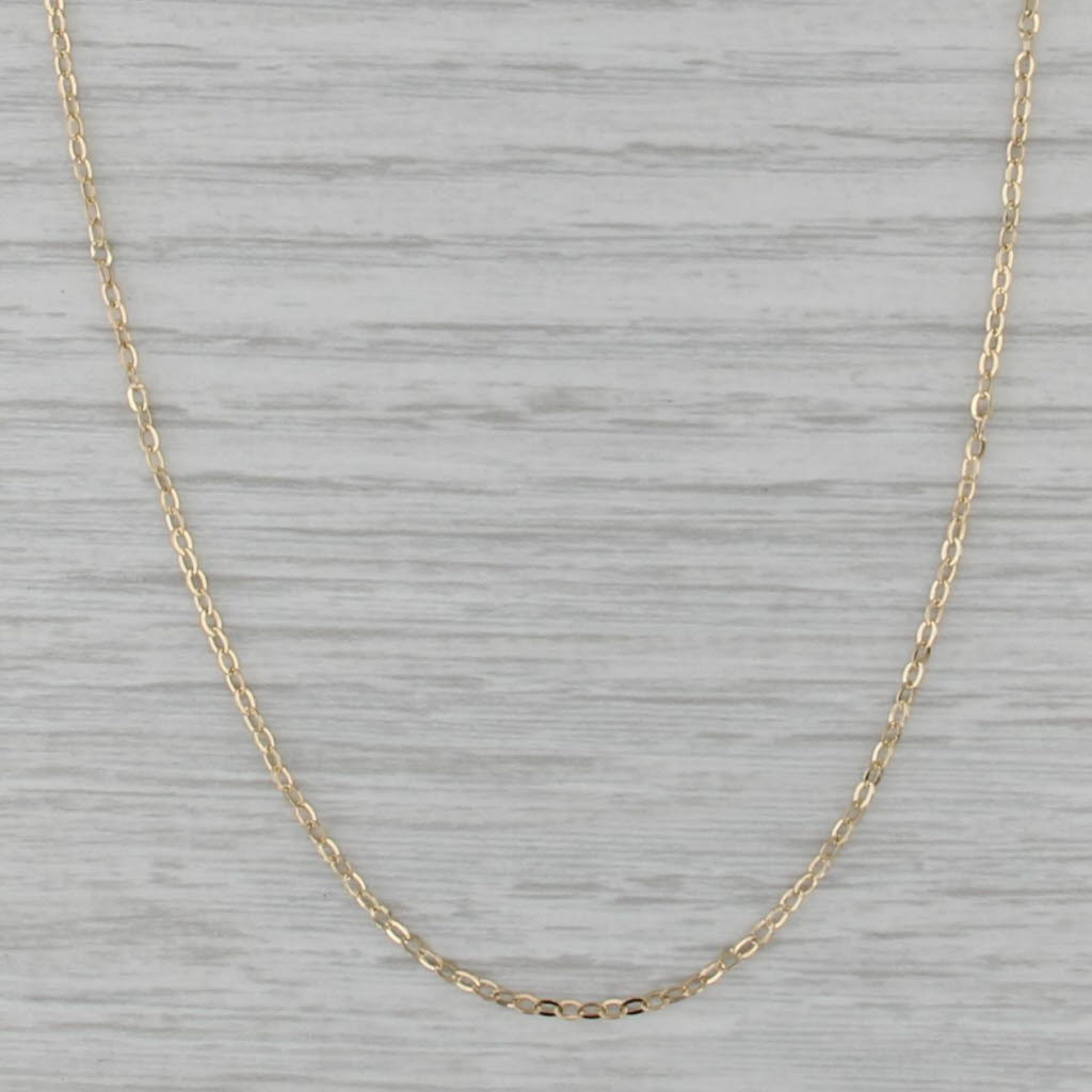 Cable Chain Necklace 18k Yellow Gold 17.75" 1.3mm
