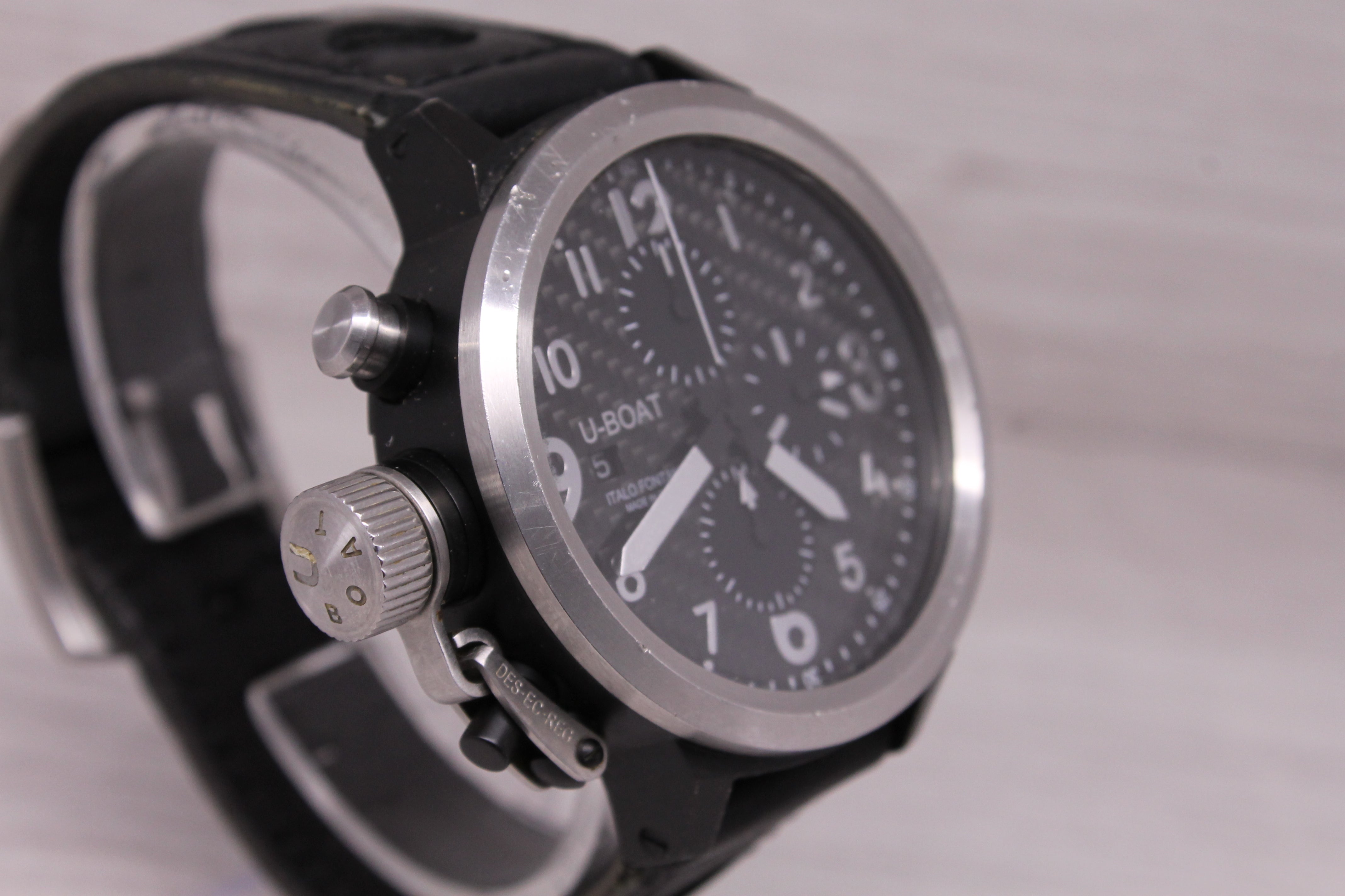 U-Boat Flightdeck Chronograph 45mm Swiss Valjoux U-7750 Carbon Fiber 6451