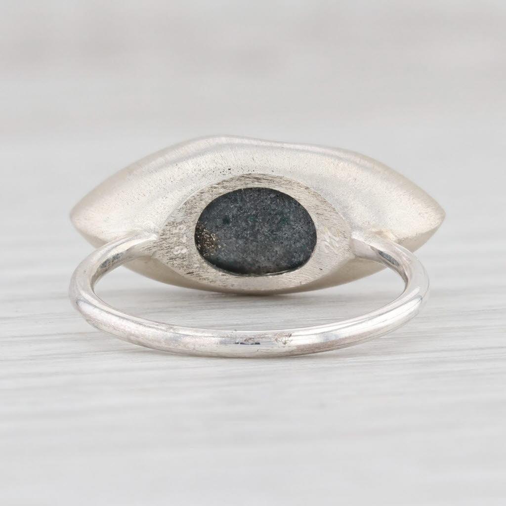 New Nina Nguyen Amethyst Druzy Quartz Sterling Silver Statement Ring Size 6.75