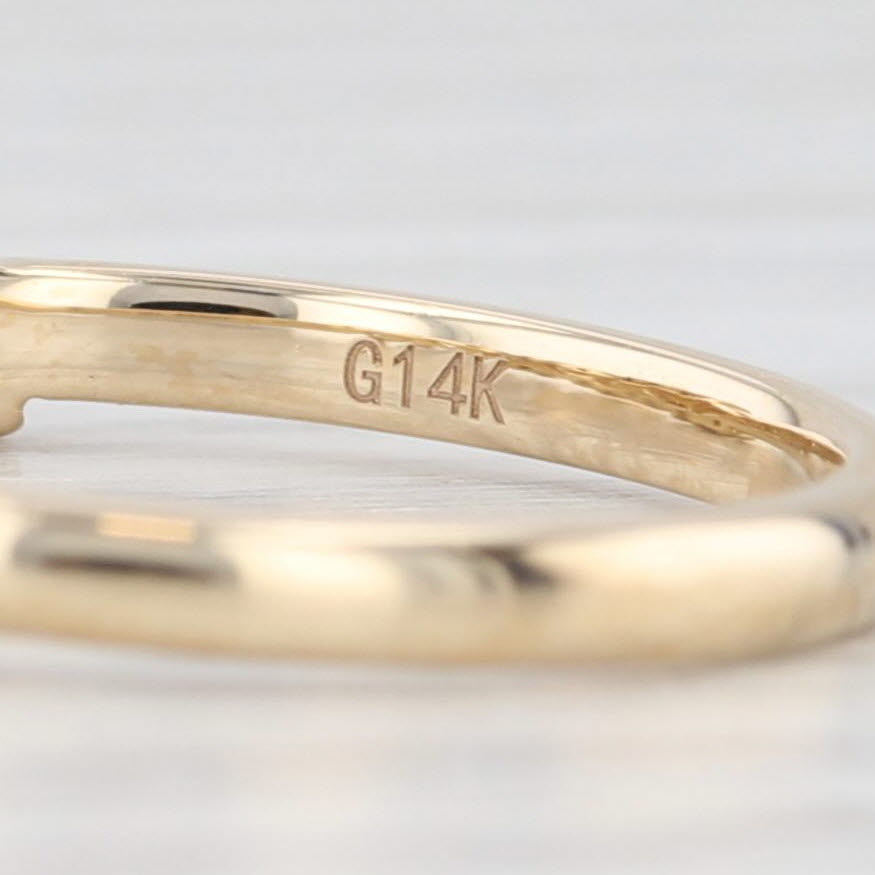 Light Gray New 0.43ctw Diamond Wedding Band 14k Yellow Gold Stackable Anniversary Ring 6.75