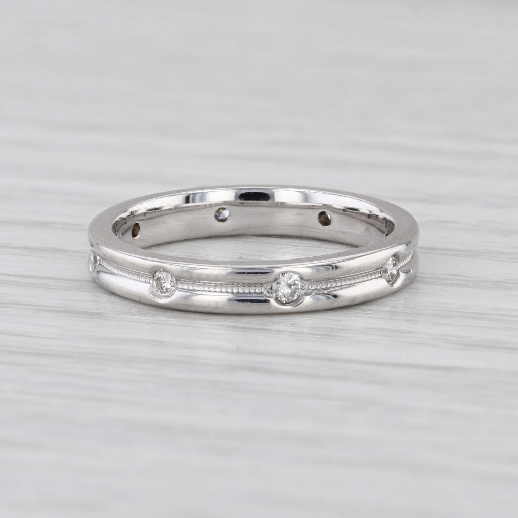 Fredrick Goldman 0.12ctw Diamond Eternity Wedding Band 14k Gold Stackable Ring