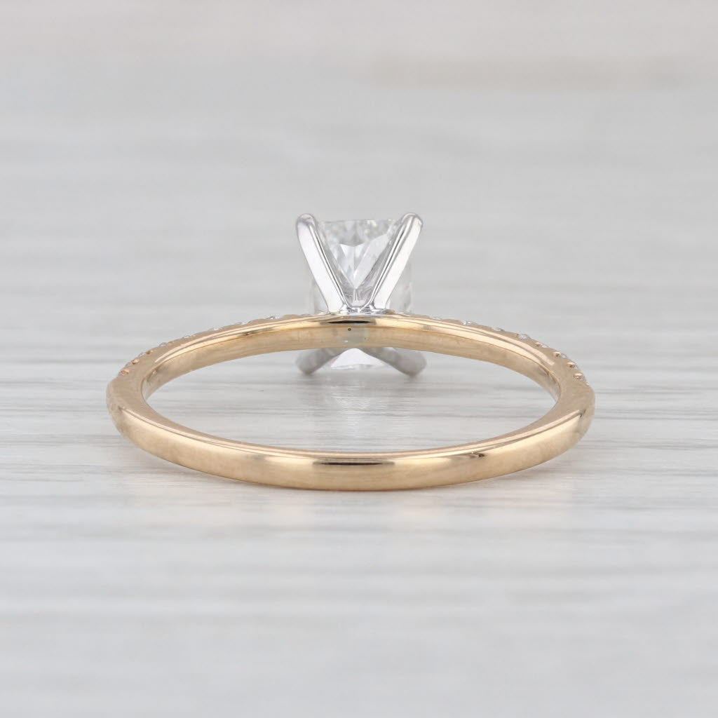GIA 1.46ctw Radiant Diamond Engagement Ring 14k White Yellow Gold Size 8.25